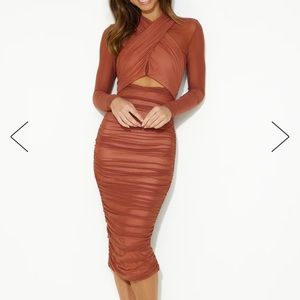 HELLO MOLLY Mesh Midi Dress